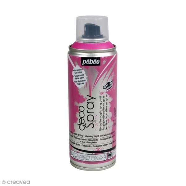 Sprayfärg - Pébéo - DecoSpray - Fuchsia rosa - 200 ml - kreativa hobbyer