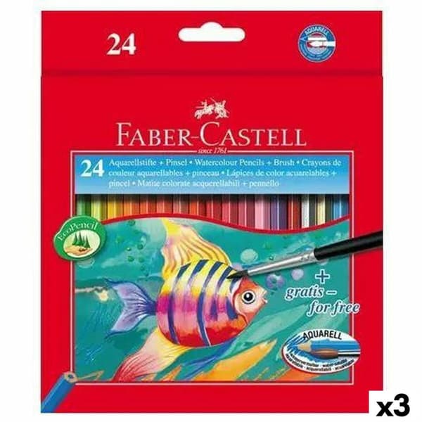Akvarelblyanter Faber-Castell Multifarvet 3 Dele
