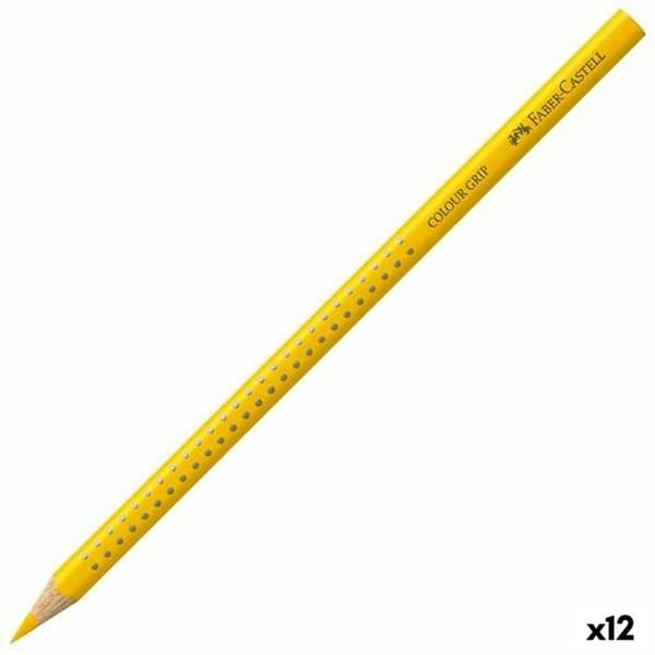 Farveblyanter Faber-Castell Colour Grip Gul (12 enheder)