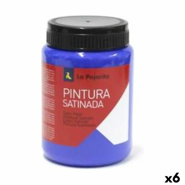 Tempera La Pajarita L-11 6 Kappaletta Azul Océano Satiiniviimeistely Koulu