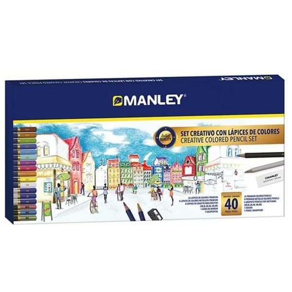 Ritningsset Manley 40 Delar Multicolour