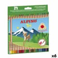 Miniatyrbillede 1 af 2: Farveblyanter Alpino Tri Multifarvet (6 enheder)