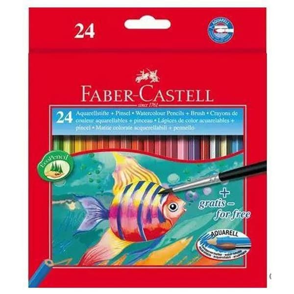 Vannfargeblyanter Faber-Castell Flerfarget 3 Deler