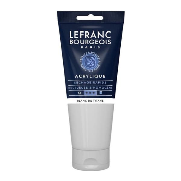 Akrylfärg i tub - Titanvit - 200 ml - Lefranc &amp; Bourgeois
