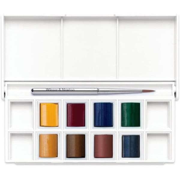 Winsor akvarellfärg - newton - 0390673 - Cotman Watercolor Pocket Set 8 Half Pans Landscape