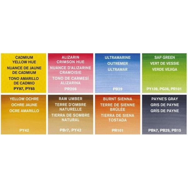 Winsor akvarellfärg - newton - 0390673 - Cotman Watercolor Pocket Set 8 Half Pans Landscape