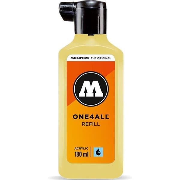 Akrylfärg - Molotow - ONE4ALL REFILL 180 ML - Färg Vaniljpastell - Matt Finish - Professionell