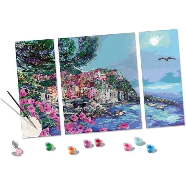 CreArt 80x50 cm - Triptyk - 5 land - Serie Tryptic art nummer - 00023529 - Från 12 år