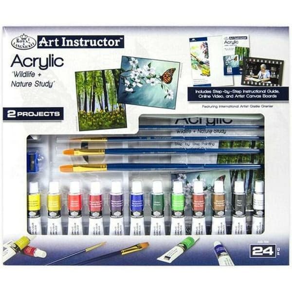 Acrylic Paint Set Royal & Langnickel Art Instructor 24 Delar Multicolour