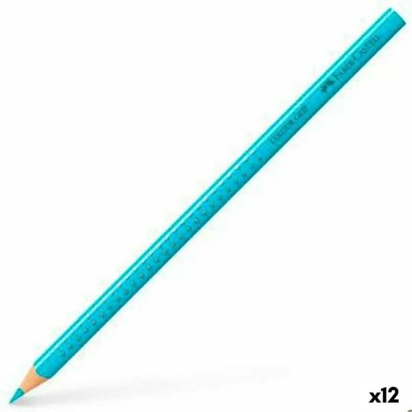 Färgpennor Faber-Castell Colour Grip Turkos (12 antal)