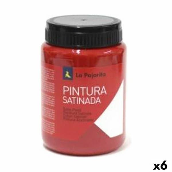 Tempera La Pajarita L-07 Vermilion 6 Kappaletta Punainen Koulu Satiiniviimeistely