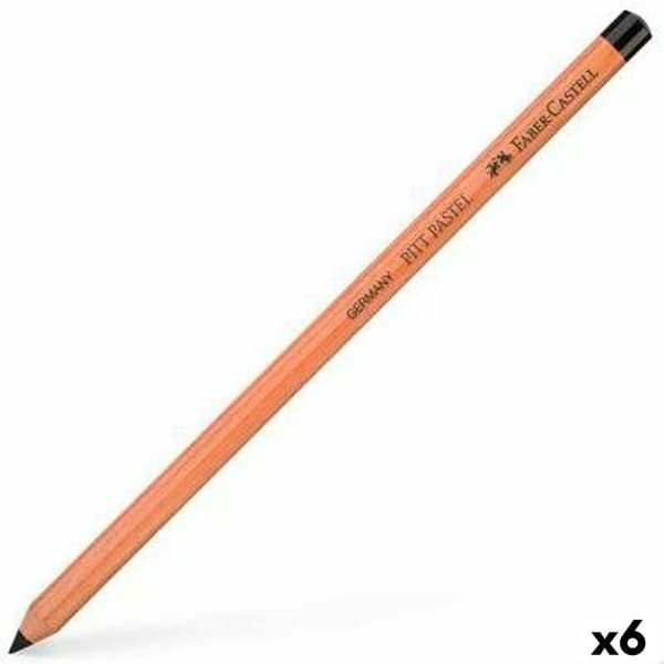 Fargeblyanter Faber-Castell Pitt Pastell Svart 6 Deler
