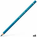 Miniatyrbilde 1 av 2: Fargeblyanter Faber-Castell Polychromos Turkis Kobolt blå 6 Deler