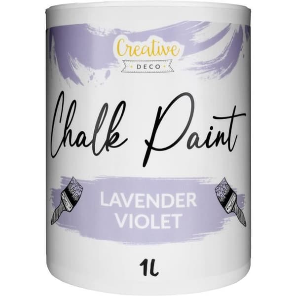 Creative Deco Lila Lavendel Kritfärg | 1L | Matt och tvättbar | Möbelrenovering
