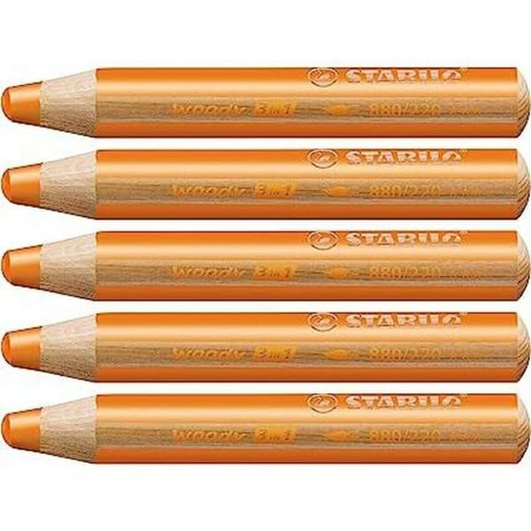 Färgpennor Stabilo Woody Orange 3 i 1 (5 antal)