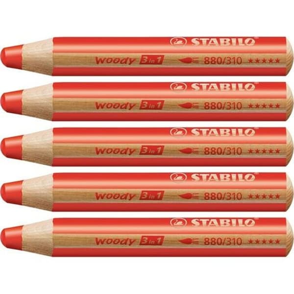 Färgpennor Stabilo Woody 3 i 1 (5 antal)