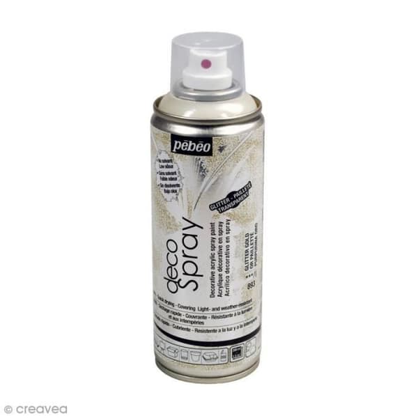 Sprayfärg - Pébéo - DecoSpray - Guldglitter - 200 ml - För kreativa hobbyer