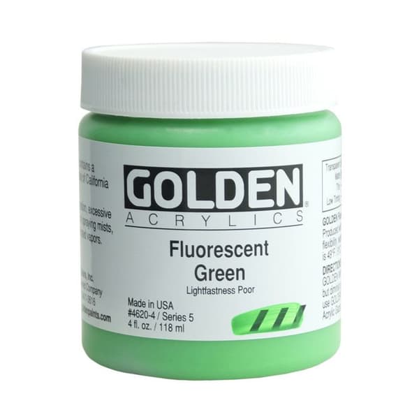 Akrylfärg HB Golden V 119ml Fluorescerande Grön - Gyllene