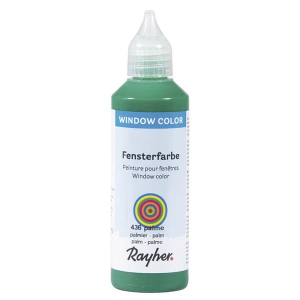 Windowsfärg - Rayher - Palm - Flaska 80 ml - Glasfärg - Konstnärliga skapelser