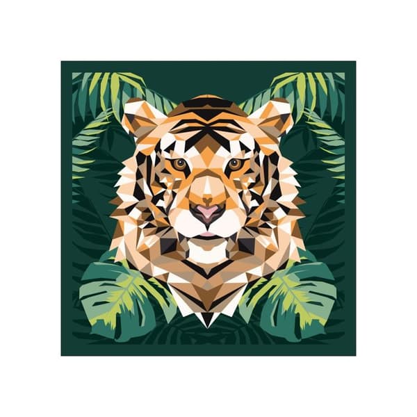 Målning efter siffror - Tiger - 30 x 30 cm