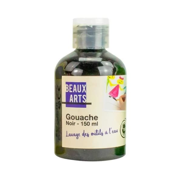 Gouache för barn - Ej specificerad - Svart - 150 ml - Tvättbara färger - Vattenlösliga verktyg