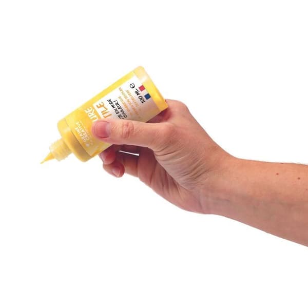 Textilfärg 100 ml slips and die effekt - gul
