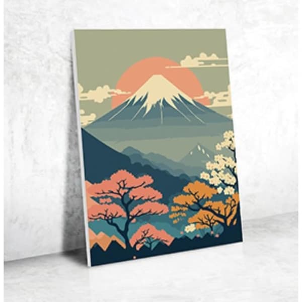Måla efter nummer 30x40cm Mount Fuji - Creative Seed - 616670 - Ålder 7 år - Barn - Blandat
