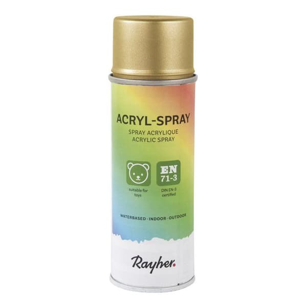 Akrylspray, glänsande guld, 200ml box