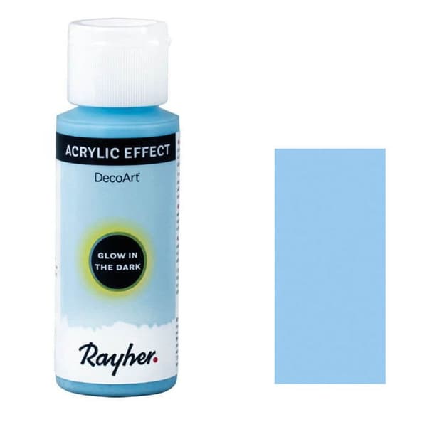 Fosforescerande fluorescerande akrylfärg 59 ml - himmelsblå