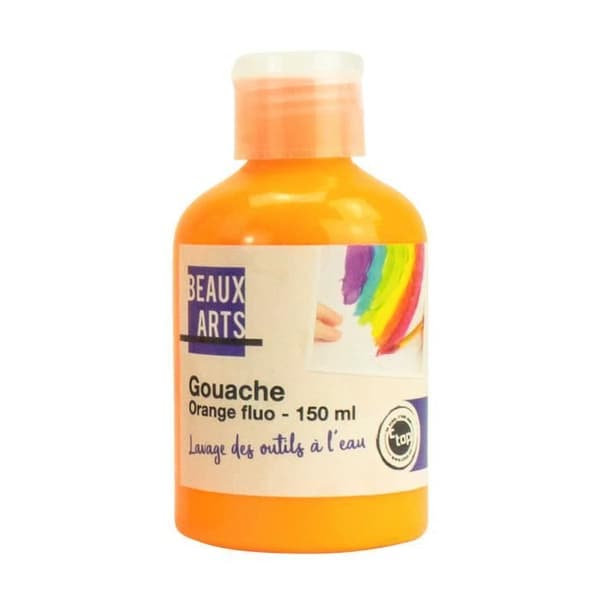 Gouache för barn - Ej specificerat - Neonorange - 150 ml - Vattenlöslig - Klara färger