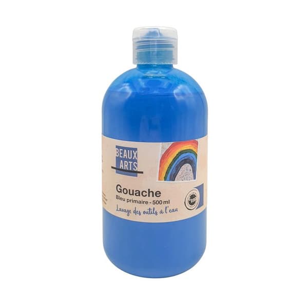 Gouache tillverkad i Frankrike Primärblå 500 ml