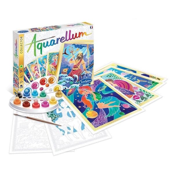 Coffret Aquarellum Collector - Grekiska Gudar och Gudinnor - SENTOSPHERE - Flerfärgad - Gul