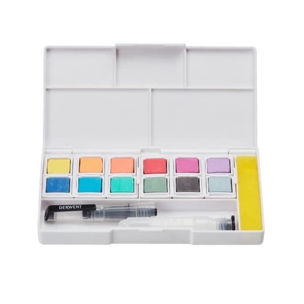 Set Pastell Shades Paint Pan akvarellrutor av Derwent