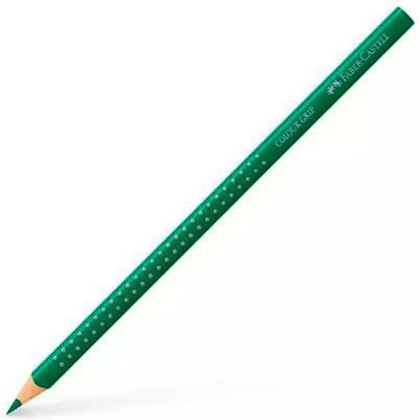 Farveblyanter Faber-Castell Colour Grip Smaragdgrøn (12 enheder)