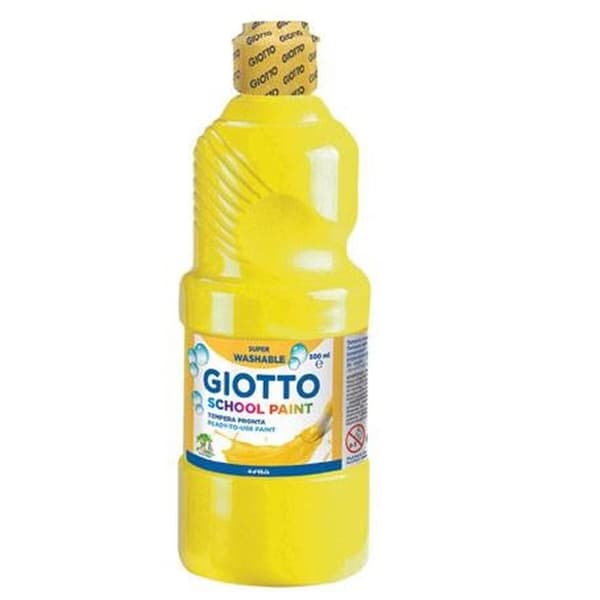Tempera Giotto School Keltainen 500 ml Pestävä (6 osaa)