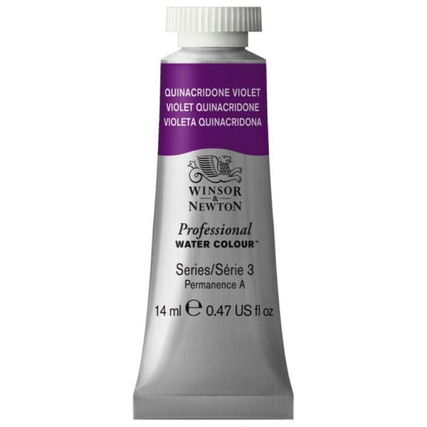 Professionell akvarell - Winsor och Newton - Quinakridonlila - 14ml - Extra-fint - Blandad
