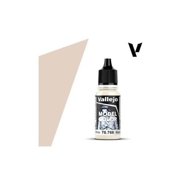 Akrylfärg - VALLEJO - Modell Färg Krämvit - Kapacitet 17 ml - Huvudfärg Vit