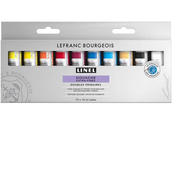 Linel Double Primers Gouache Set 10 x 14ml - Lampa;B