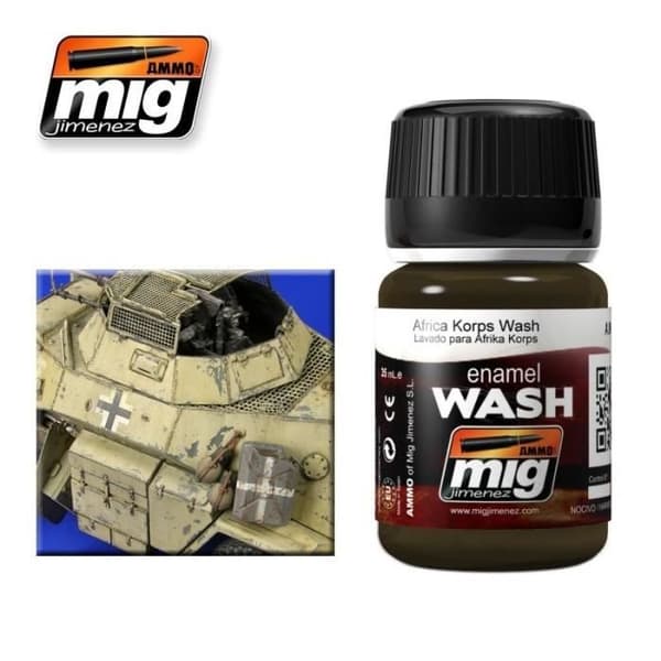 Peinture Lavis - Mig Jimenez - A.MIG-1001 - Afrika Korps Wash - 35ml - Brun