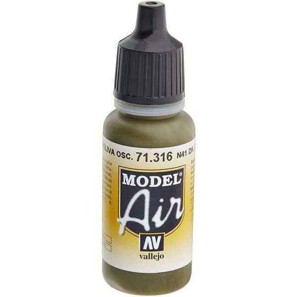 Vallejo Model Air - vattenbaserad akrylfärg, 17 ML, grön (mörk oliv)