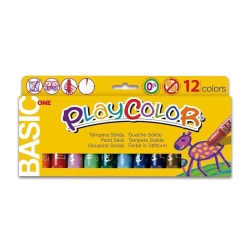 Solid Gouache Paint Sticks 10g - Playcolor Basic One - 12 olika färger - 10731