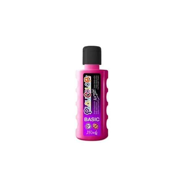 Flaska akryl flytande färg 250 ml. - Färg Fuchsia - Playcolor - Acrylic Basic - 18591 TU