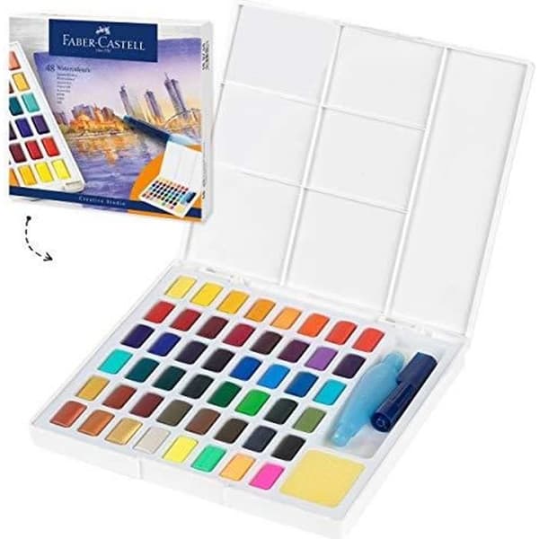 Faber-Castell akvarellfärg, flerfärgad, 48