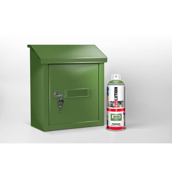 PINTY - Sprayfärgsburk 400ml grön RAL 6017 blank.