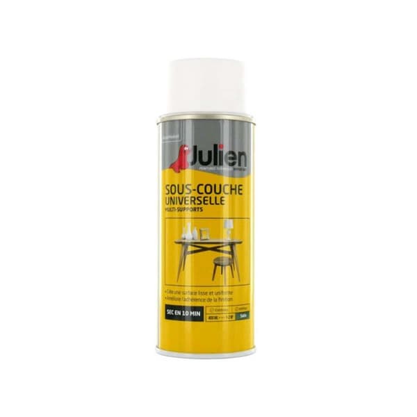Aerosolfärg - Julien - Grundfärg vit - 400ml - Rostskydd - Snabbtorkande