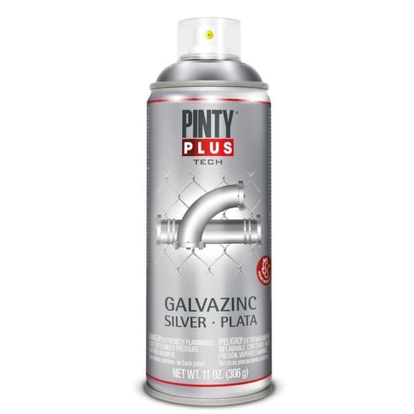 Sprayfärg - PINTY - Galvazink - Bright silver G150 - Antioxidant och korrosionsskydd
