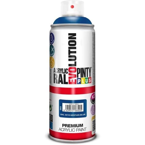 Sprayfärg - blank - blå RAL5010 - 400 mL