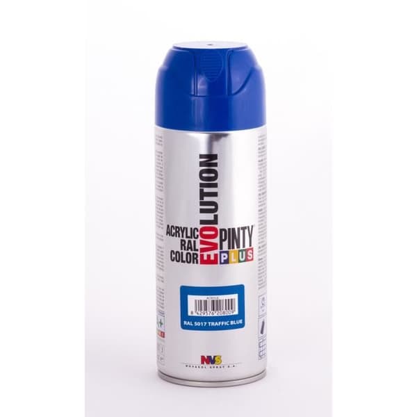 Blank akryl sprayfärg 400ml Trafikblå RAL 5017 - Pinty Plus