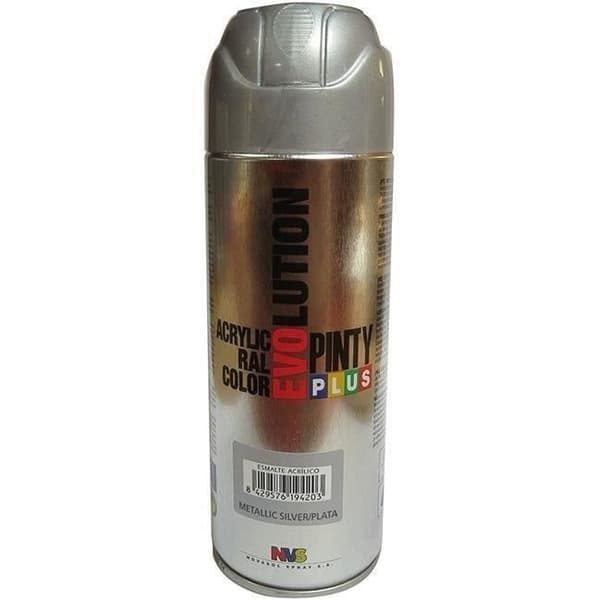 Sprayfärg - plus evolution - grå metallic NVS268 - 400 mL