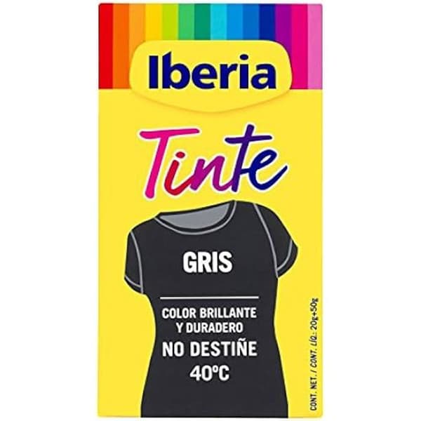 Färgämne för kläder - IBERIA - 214113 - Grå - 70 gr - Maximal färgbeständighet